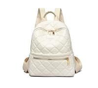 NICOLE & DORIS Elegant Rucksack Damen Modern Rucksacktasche Casual Daypack Wasserdichter College Rucksack Cityrucksack Klein Reisenrucksack Beige