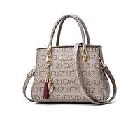 NICOLE & DORIS Elegante Handtasche Mode Schultertaschen Designer Frauen Umhängetasche Shopper Tote Tasche Damen Neue Henkeltasche mit Quaste Anhänger Khaki