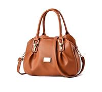 NICOLE & DORIS Frauen Tasche Elegante Handtaschen Damen Designer Shopper Schultertaschen PU Leder Henkeltasche Umhängetasche Mode Satchel Handtasche mit Vielen Fächern Braun