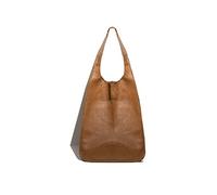 NICOLE & DORIS Frauen Tasche Groß Schultertasche Shopper Weiche Ledertasche Leichte Tote Tasche Hobo Handtasche Gross Umhängetasche Faltbare Tragetasche Hellbraun