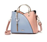 NICOLE & DORIS Frauen Umhängetasche Kleine Damen Handtasche Mode Schultertaschen PU Leder Henkeltasche Mehrfarbige Mädchen Crossbody Messenger Bag Kuriertaschen Handytasche Rosa