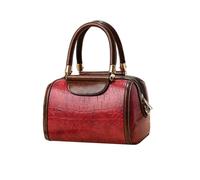 NICOLE & DORIS Handtasche Damen Designer Umhängetasche Mode Schultertaschen PU Leder Satchel Handtasche Krokodil Henkeltasche Clutch Crossbody Tasche Burgunderrot