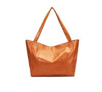 NICOLE & DORIS Handtasche Damen Groß Shopper Tasche Casual Schultertasche Weiche Leder Tragetasche Reise Tote Bag Elegant Handtaschen Braun