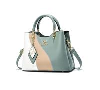 NICOLE & DORIS Handtasche Damen Klein Umhängetasche mit Griff Henkeltasche Mehrfarbige Süß Schultertaschen PU Leder Mädchen Crossbody Bag Kuriertaschen Grün
