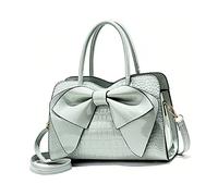NICOLE & DORIS Handtaschen Damen Kleine Henkeltasche Frau Mode Tasche Designer Umhängetasche Mädchen Schultertasche Lackleder Handtasche Abendtasche Hellgrün
