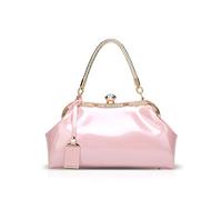 NICOLE & DORIS Handtaschen für Damen Lackleder Handtaschen Abendtasche für Party Hochzeit schultertasche Rosa