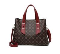 NICOLE & DORIS Klassische Handtasche Alltags Schultertasche Damen Henkeltasche Großer Kapazität Mode für Damen Umhängetasche für Arbeit Freizeit Alltags Burgunderrot