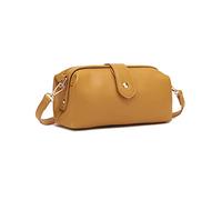 NICOLE & DORIS Klein Umhängetasche Schultertasche Damen Crossbody Tasche Leichte Kuriertasche PU Leder Handtasche Elegante Handy Tasche Gelb