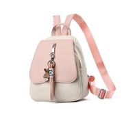NICOLE & DORIS Kleiner Rucksack Damen Mini Rucksack Süß Daypack PU Leder Rucksäcke Mädchen Schultaschen Cityrucksack Anti Diebstahl Rucksack mit Klappe Rosa