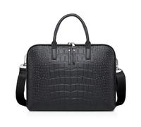 NICOLE & DORIS Laptop Handtasche Damen Aktentasche 13-14 inch Laptop Umhängetasche Shopper Mann Business Tasche PU Leder Arbeitstasche Schultertasche Schwarz