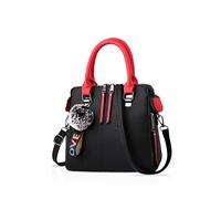 NICOLE & DORIS Mode Handtaschen Damen Taschen Elegant Shopper Tote Leder Schultertasche Frauen Umhängetasche Klassisch Henkeltasche für Büro Täglich Gebrauch Schwarz