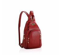 NICOLE & DORIS Modische Marke für Mädchen, Mini-Rucksack, klein, frisch, praktisch und praktisch, Weinrot, L, Lässiger Rucksack