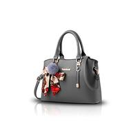 NICOLE&DORIS Neu Fashion Frauen Karriere Handtasche Tasche Umhängetasche Mode Strasse Damentaschen Weiche PU Gray