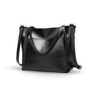 NICOLE & DORIS Neue Handtaschen für Frauen Tote Handtaschen chic Umhängetaschen große Kapazität Schwarz