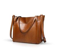 NICOLE&DORIS Neue Handtaschen für Frauen Tote Handtaschen Damen Chic Umhängetaschen große Kapazität Braun