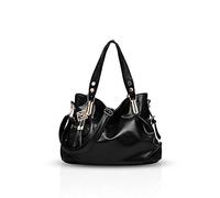 NICOLE&DORIS Neue Tasche Damen Klassische beiläufige Art und Weise weiche Tasche tragbaren Umhängetasche Frauen Messenger(Black)