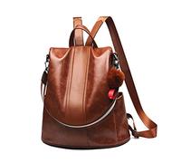 NICOLE & DORIS Rucksack Damen Anti Diebstahl Rucksackhandtaschen Große Kapazität Rucksack Schultertasche PU Leder wasserdichte Rucksäcke Schultasche Reiserucksack