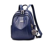 NICOLE & DORIS Rucksack Frauen Modern Rucksack Damen Groß Anti Diebstahl Rucksäcke PU Leder Wasserdichter Schulrucksack Cityrucksack Daypack für Reisen Freizeit Arbeit Blau