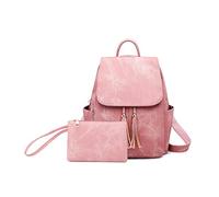 NICOLE & DORIS Rucksack für Damen Anti Diebstahl Rucksack Handtasche 2er Set Leichtgewicht Schulrucksack Daypack Cityrucksack Rosa