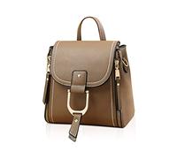 NICOLE & DORIS Rucksackhandtaschen Damen Rucksack Klein PU Leder Daypack Damen Mini Rucksack Mode Wasserdicht Frauen Reise Rucksack Handtasche Tagesrucksack für Mädchen Cityrucksack Khaki