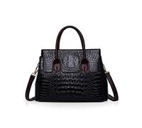 NICOLE & DORIS Taschen Handtaschen designer taschen Krokodil Top umhängetasche luxuriöse ledertasche damen PU Leder Schwarz