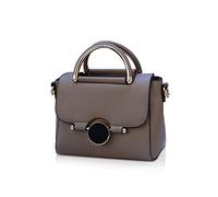 NICOLE & DORIS Umhängetasche Frauen PU Leder Schultertasche Vintage kleine Handtasche zum Ausgehen Klassische Abendtasche Partytasche Freizeittasche Dunkelgrau