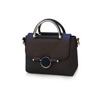NICOLE & DORIS Umhängetasche Frauen PU Leder Schultertasche Vintage kleine Handtasche zum Ausgehen Klassische Abendtasche Partytasche Freizeittasche Schwarz