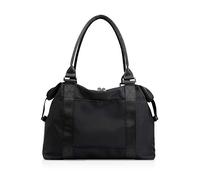 NICOLE & DORIS wasserdichte Reisetasche für Damen Seesack Wochenendtasche Handgepäcktasche Leichte Sporttasche Unisex Gym Tasche Schwarz