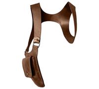 NIDONE Doppelte Schulter-Achselhöhlentasche, tragbare, verstellbare, versteckte Unterarm-Umhängetasche aus PU-Leder für Steampunk-Partys, Shopping im Freien