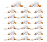 NIDONE Gänse-Schlüsselanhänger, 20 Stück, niedliche Gänse, Stofftiere, Tier-Schlüsselanhänger, Plüsch-Anhänger für Geburtstagsfeier, Weihnachten