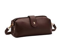 NIDONE Retro-Geldbörse, Vintage-Kaffee-Arzttasche, Geldbörse für Damen mit Schnalle, PU-Leder-Arzttasche mit verstellbarem Riemen, Vintage-Geldbörsen für Damen