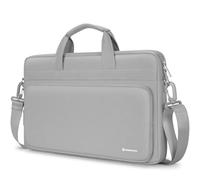 NIDOO 15,6 16 Zoll Laptop Tasche, Wasserdicht Umhängetasche Aktentasche Tragetasche für 15,6" IdeaPad Gaming 3i, 16" Dell 16 Plus, 16" IdeaPad Pro 5 Gen 9, 16″ ThinkBook 16 Gen 8,16" HP, Grau