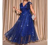 Nie aus der Mode, Kooky Elegance Kollektion (Woe Is Me Vibes)(Wednesday Ästhetik) Damen 2025 Neues Kleid mit Schalkragen, großen Rüschenärmeln und Spi