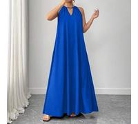 Nie aus der Mode, Kooky Elegance Kollektion (Woe Is Me Vibes)(Wednesday Ästhetik) Damen Große Größen Lässiges Halterkleid aus Gewebe in Schwarz, Große