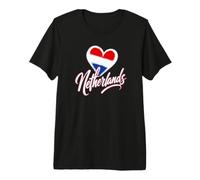 Niederlande Herz Dutch Heritage Holland Pride Minimalist Premium T-Shirt