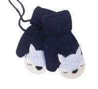 Niedlich Fuchs Kleinkind Winter Warme Handschuhe für 0-3 Jahre Baby Plüsch Fäustlinge auf Schnur Warm Wolle Strickhandschuhe Kinder Schnee Handschuhe Baby Mädchen Jungen Geschenk