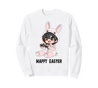 Niedliche Anime Osterhase Kawaii Manga Stil Cartoon Mädchen Sweatshirt