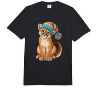 Niedliche Baby Cougar Bunte Beanie Berglöwe Comfort Colors Adult Heavyweight T-Shirt