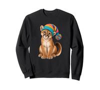 Niedliche Baby Cougar Bunte Beanie Berglöwe Sweatshirt