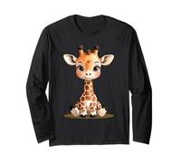 Niedliche Baby Giraffe Tier Illustration Langarmshirt