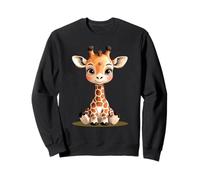 Niedliche Baby Giraffe Tier Illustration Sweatshirt