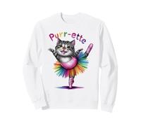 Niedliche Ballerina-Katze, Cartoon-Kunstwerk Sweatshirt