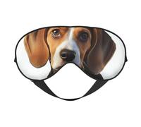 Niedliche Beagle-Hunde-Augenmaske, doppelseitig, weich, Verdunkelung, Entspannung, Nulldruck, Nachtschlaf-Augenmaske
