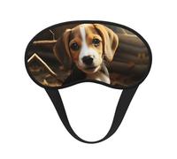 Niedliche Beagle-Schlafmaske für Seitenschläfer, verdunkelnde Augenmaske für Damen und Herren, Nulldruck-Schlafmasken, weiche, atmungsaktive Augenabdeckung, bequeme Augenbinde, Lidschatten für