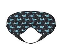 Niedliche blaue Stingray Polka Dots Schlafmaske, Augenmasken für Schlaf, doppelseitig, Schlafmasken für Damen und Herren, Verdunkelungs-Augenabdeckungen zum Schlafen, Reisen