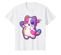 Niedliche Bunte Kawaii-Katze, niedliches Cartoon-Kätzchen-Design für Kinder T-Shirt