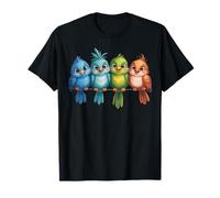 Niedliche Bunte Vogelfamilie für Jungen und Mädchen Vögel T-Shirt