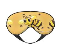 Niedliche Cartoon-Biene, doppelseitige weiche Verdunkelungs-Augenmaske, Entspannung, Nulldruck, Nachtschlaf-Augenmaske