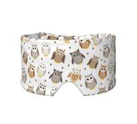 Niedliche Cartoon-Eulen, Vollständige Augenabdeckungen, lichtblockierende Augenmaske, Schlafaugen- und Ohrenschützer