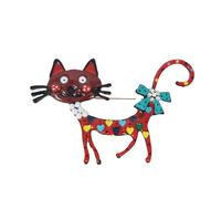 Niedliche Cartoon Katze Brosche Zubehör Bunte Emaille Handarbeit Anstecknadeln Ornament Stilvoller Kragennadel Schmuck Für Frauen Hochwertiges